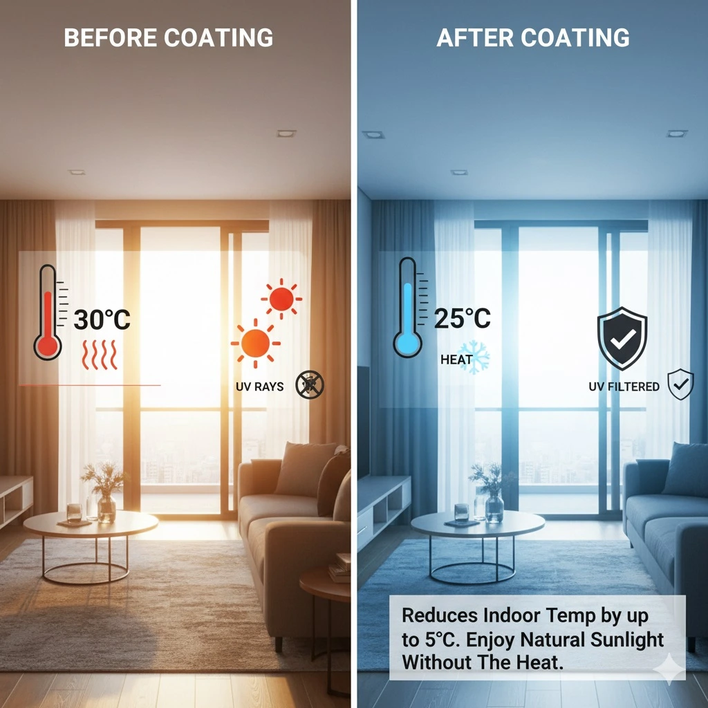 residence buidling heat protection uae window coating services 02